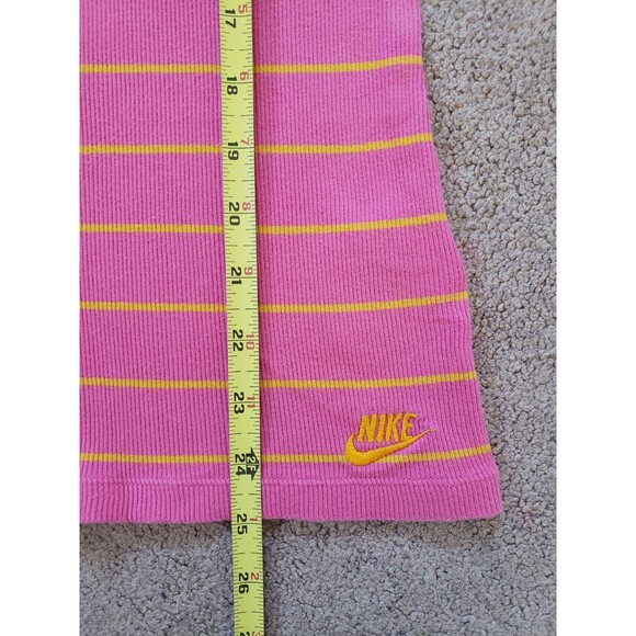Vintage Y2k Nike Gray Tag Women's Juniors Striped Tank Top Size Pink/Yellow - Picture 8 of 8